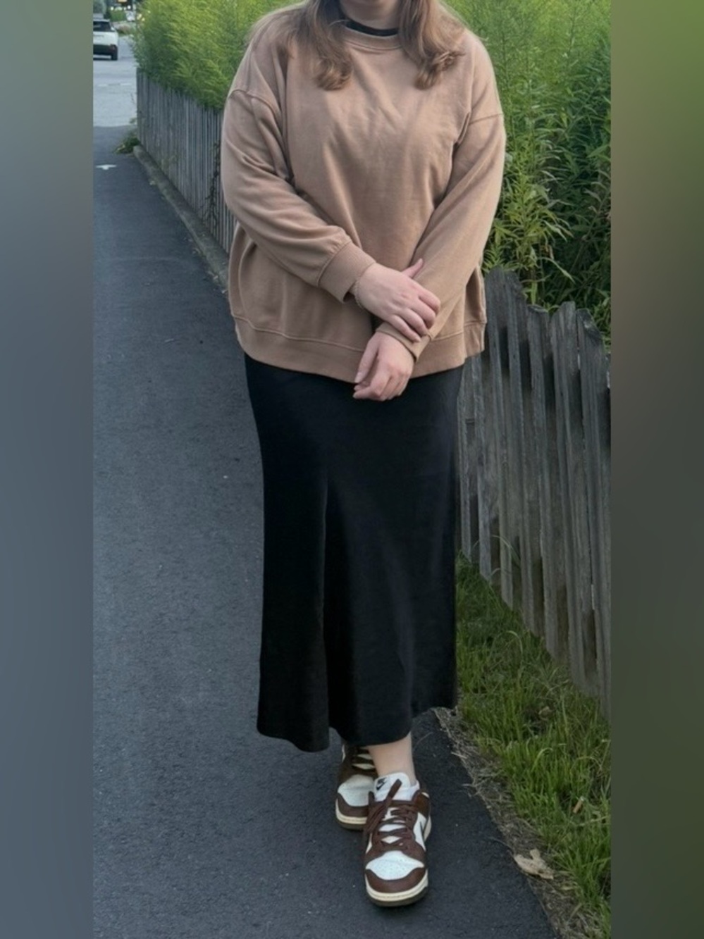 Black Satin Slip Skirt